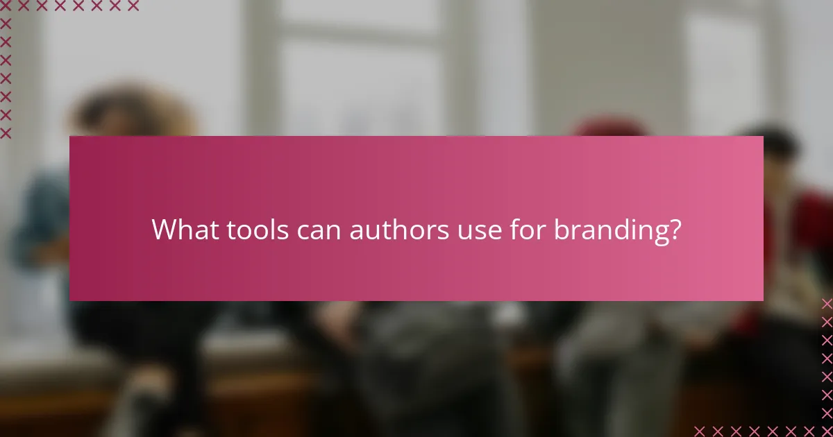 What tools can authors use for branding?